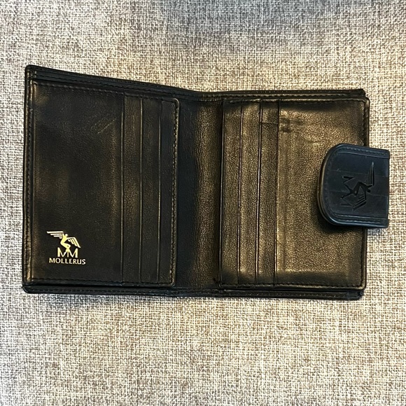 Maison Mollerus Canvas/Leather Wallet Black Good Condition - Picture 3 of 8